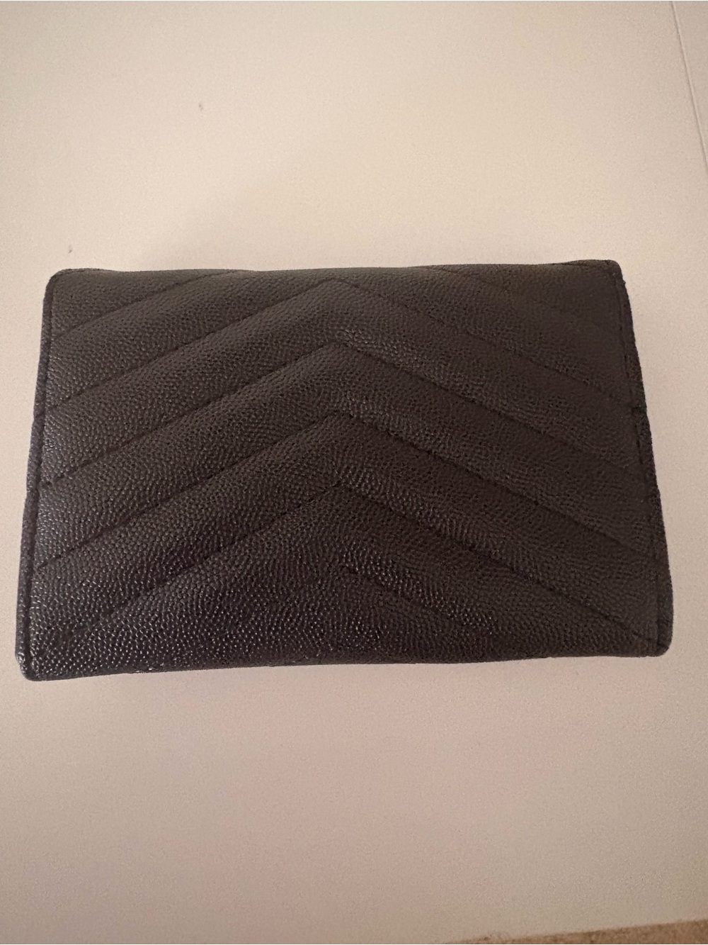 Black Quilted Leather Wallet with Gold Emblem - Picture 4 of 4